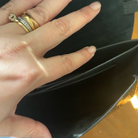 Saint Laurent Kaia Black Croc-Embossed Shoulder Bag - Picture 5 of 5